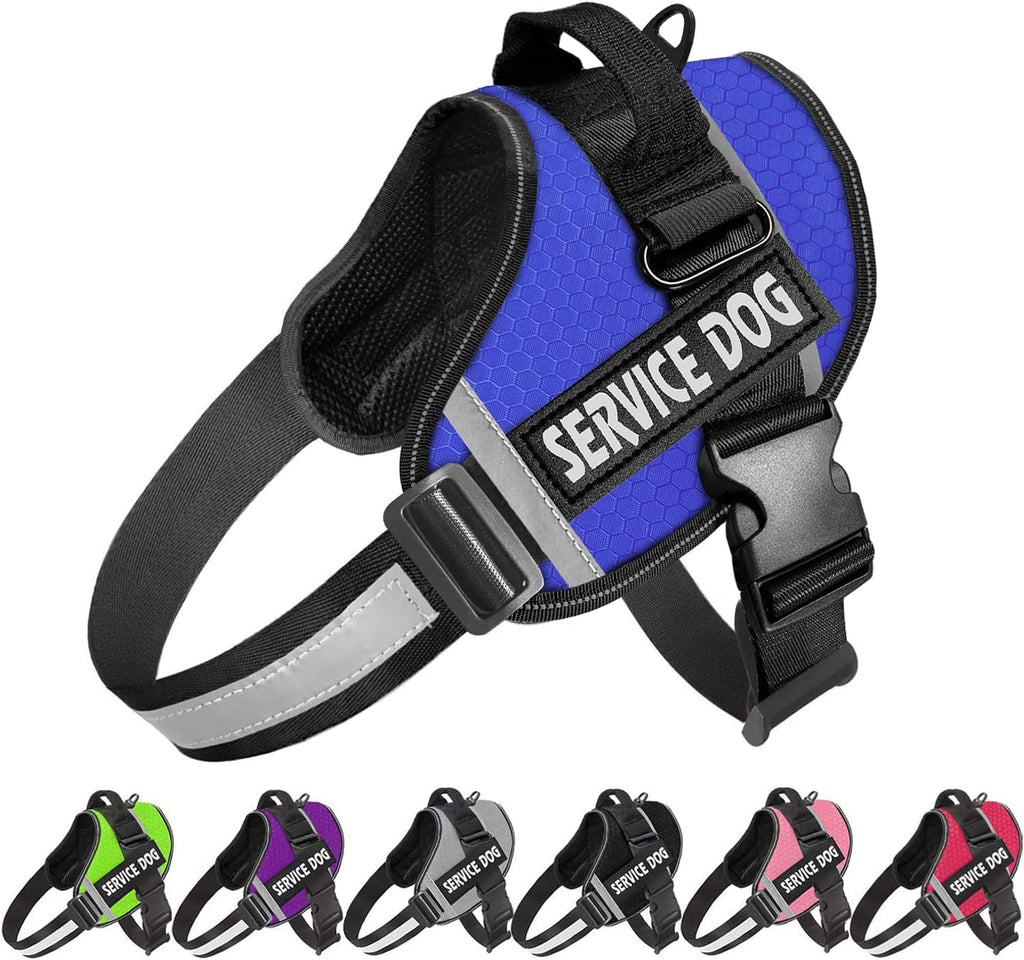 JSXD Dog Harness,No-Pull Service Dog Harness with Handle Adjustable Outdoor Pet Dog Vest 3M Reflective Nylon Material Vest for Breeds,Easy Control for Small Medium Large Dogs - Image 11