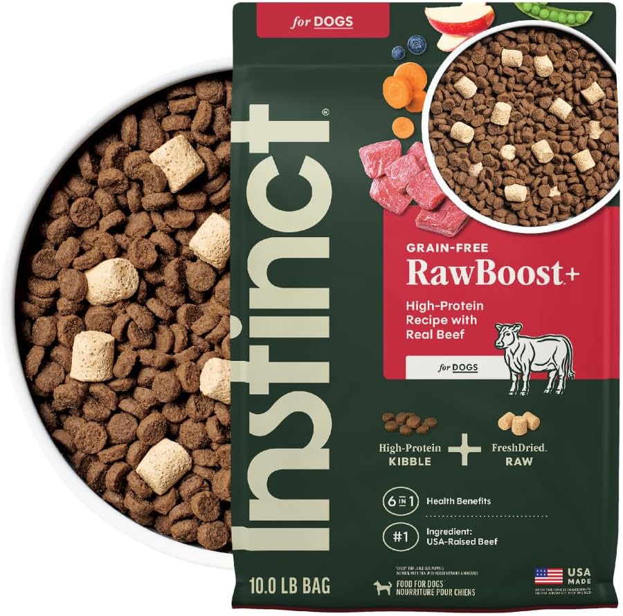 Instinct RawBoost, Natural Dry Dog Food with Freeze-Dried Pieces, High Protein, Grain-Free Recipe - Real Beef, 20 lb. Bag - Image 11