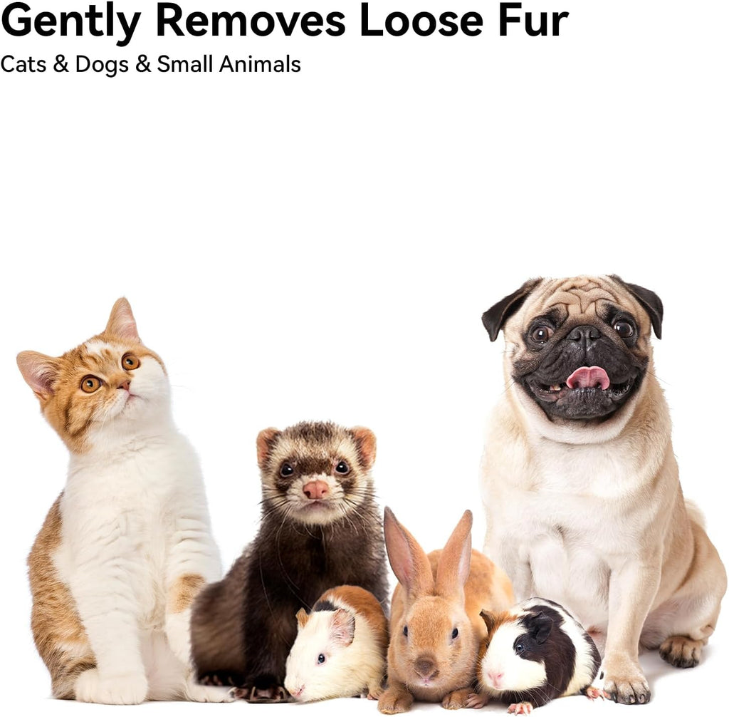 Aumuca cat brush showing hair removal process
