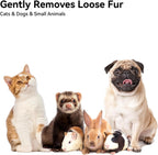 Aumuca cat brush showing hair removal process