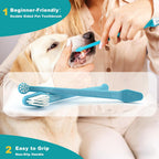 Soft bristle dog toothbrush kit for dental care