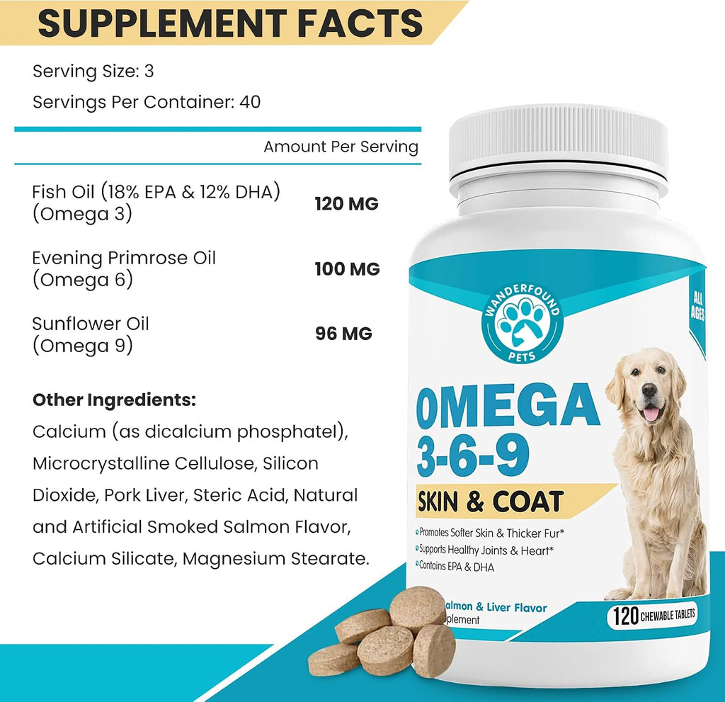 Nutrient rich fatty acids bottle for senior dog arthritis care