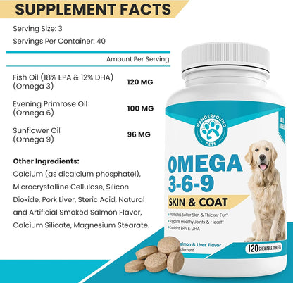 Nutrient rich fatty acids bottle for senior dog arthritis care