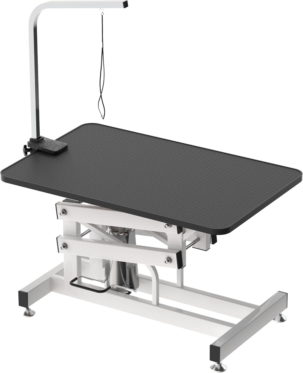 Hydraulic Dog Pet Grooming Table, 42 Inch Heavy Duty Professional Pet Grooming Station 21'' -36'' Height Adjustable for Large Dog at Home with Adjustable Overhead Arm, Clamp and Grooming Noose, Black - Image 12