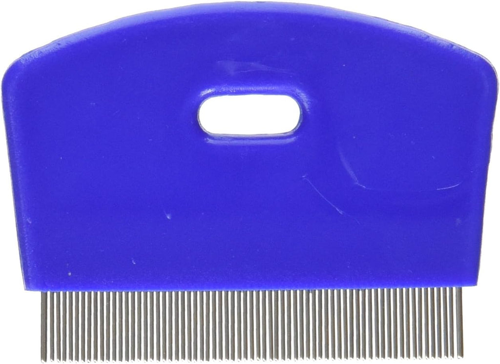 Close up of KVP stainless steel flea comb teeth for cat grooming