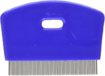 Close up of KVP stainless steel flea comb teeth for cat grooming