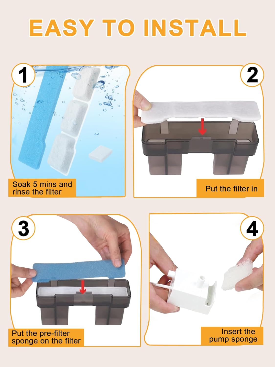 Top view of replacement filter for 15 liter fountain