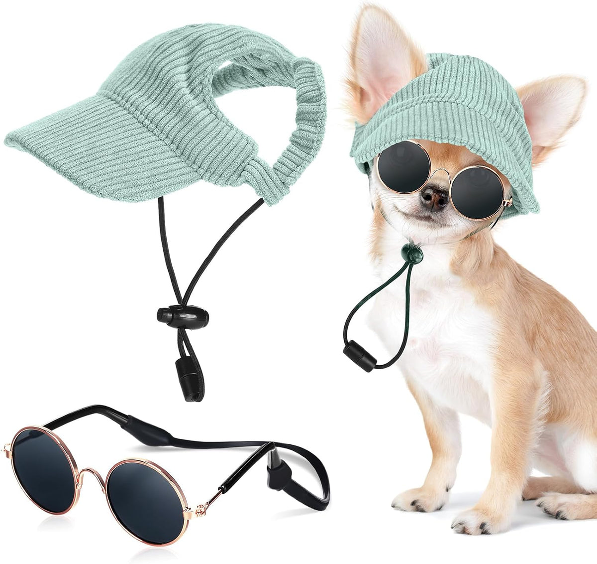 Adjustable drawstring detail on Jadive puppy hat