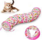 Andiker Cat Tunnel for Indoor Cats, 45" Long Rainbow Collapsible Kitten Tube with a Fun Ball and 2 Holes Cat Play Tunnel, Rabbit Tunnel for Kittens Exercising Hiding Training and Running(Colorful) - Image 11