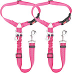 Dual set of Lukovee pet car safety restraints in packaging