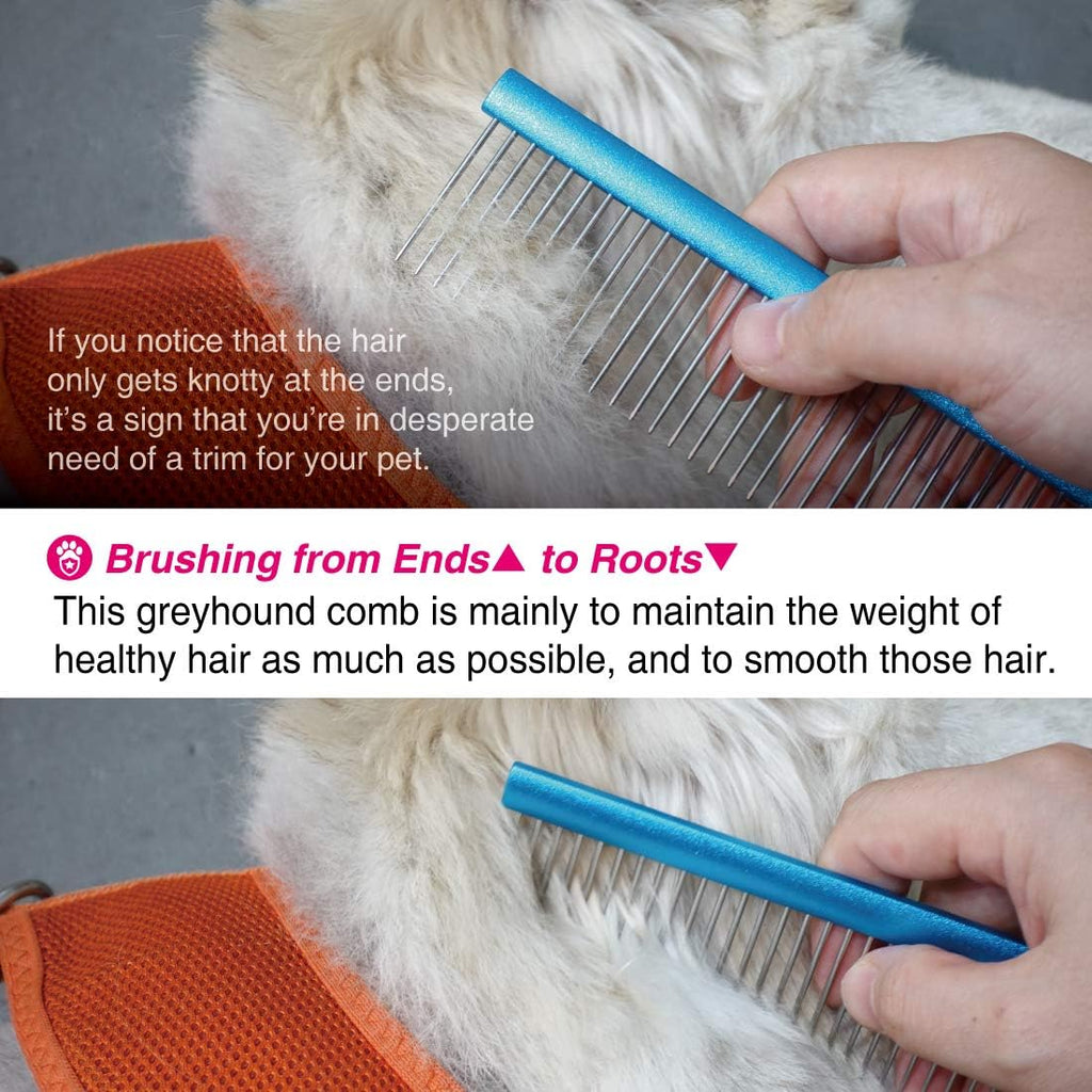 Authentic Claw Claws imported greyhound deshedding comb for long haired dogs and cats