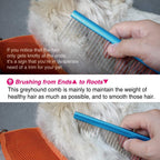 Authentic Claw Claws imported greyhound deshedding comb for long haired dogs and cats
