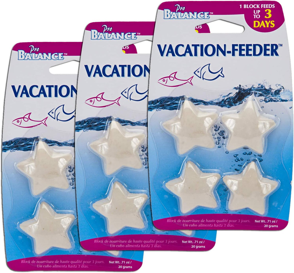 Penn-Plax Pro Balance vacation fish feeder front view packaging