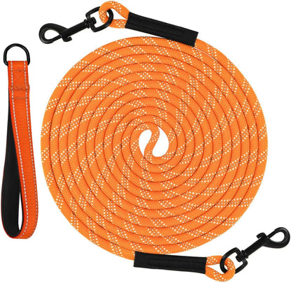 Taglory Long Dog Leash with Removable Padded Handle Tie Out, 15/30/50/66FT Heavy Duty Training Leash with 2 Swivel Hooks for Large Medium Small Dogs Camping, Hiking, Walking, Backyard, Black, 30FT - Image 10