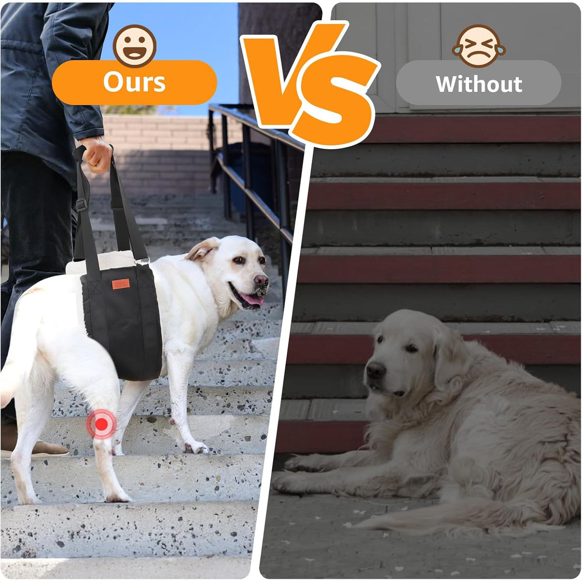 Soft synthetic fleece interior lining of Pick For Life dog rear leg lift support sling preventing belly chafing
