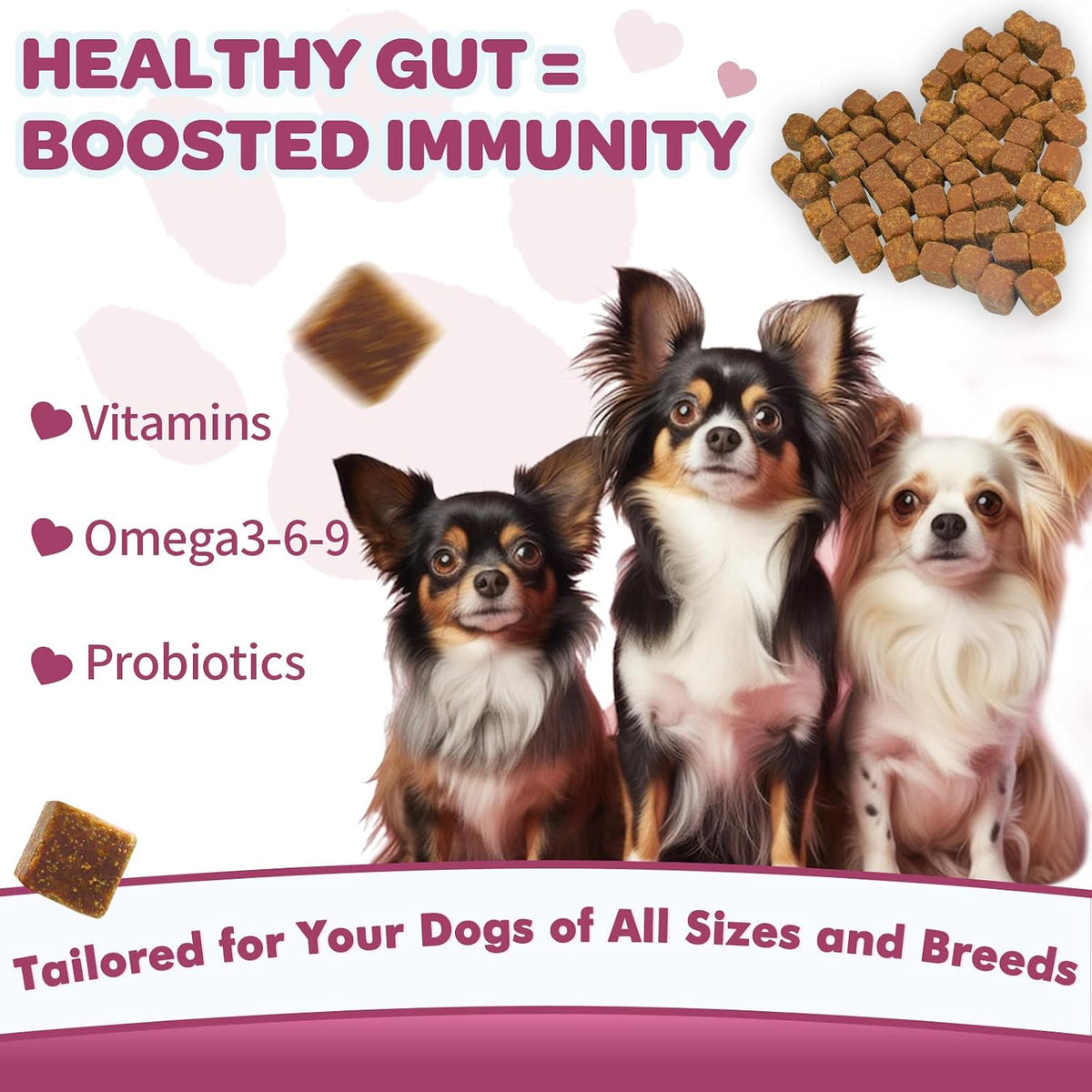 Nature Target chicken flavor pet nutritional soft chews for sensitive stomach