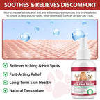 Feline moisturizing skin barrier spray for rapid rash and allergy relief.