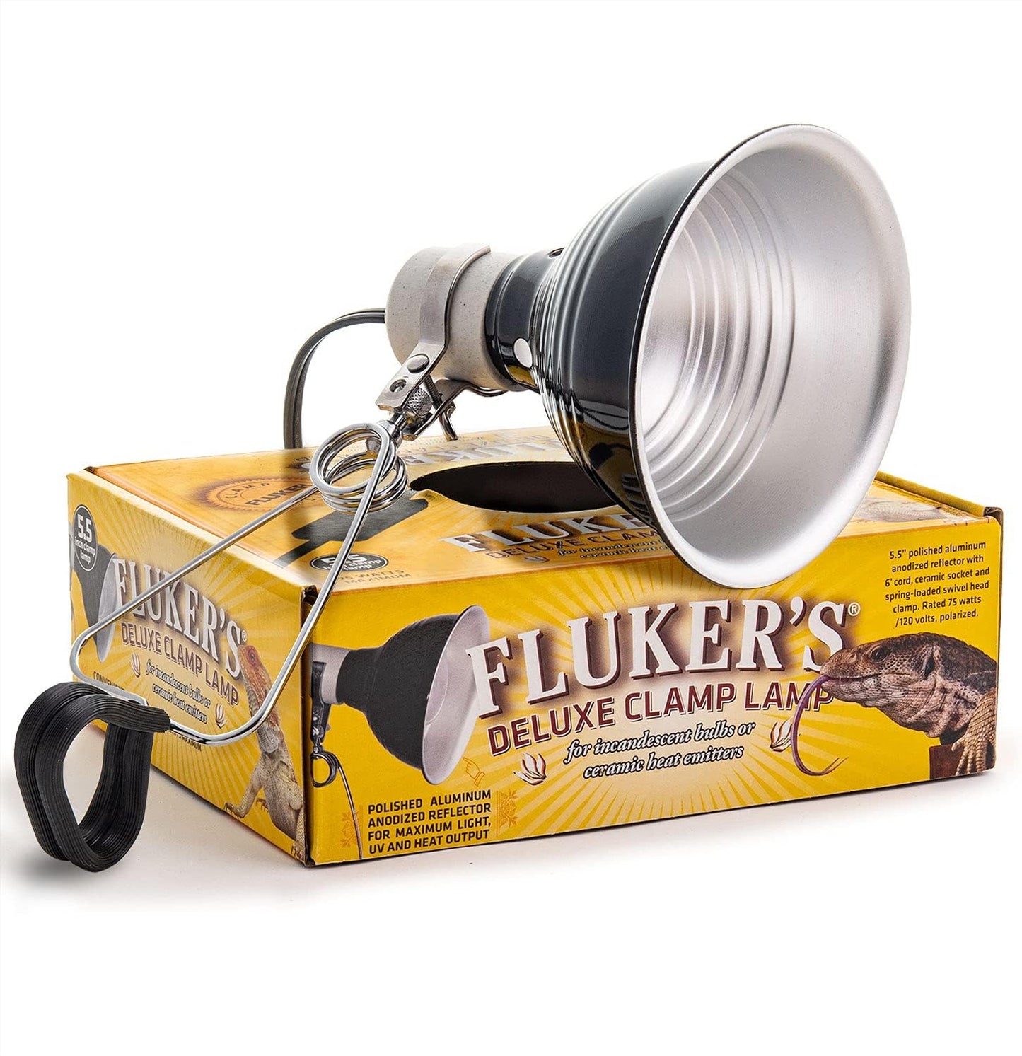 Fluker's Repta-Clamp Lamp, Heavy Duty Clamp Light For Reptile Tanks and Terrariums, UL/CUL Approved, Great for Reptile Basking, 150-Watt Maximum with Dimmable Switch, 8.5" - Image 9