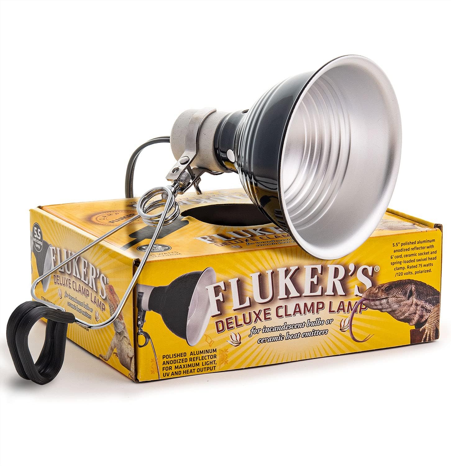 Fluker's Repta-Clamp Lamp, Heavy Duty Clamp Light For Reptile Tanks and Terrariums, UL/CUL Approved, Great for Reptile Basking, 150-Watt Maximum with On/Off Switch, 8.5" - Image 9