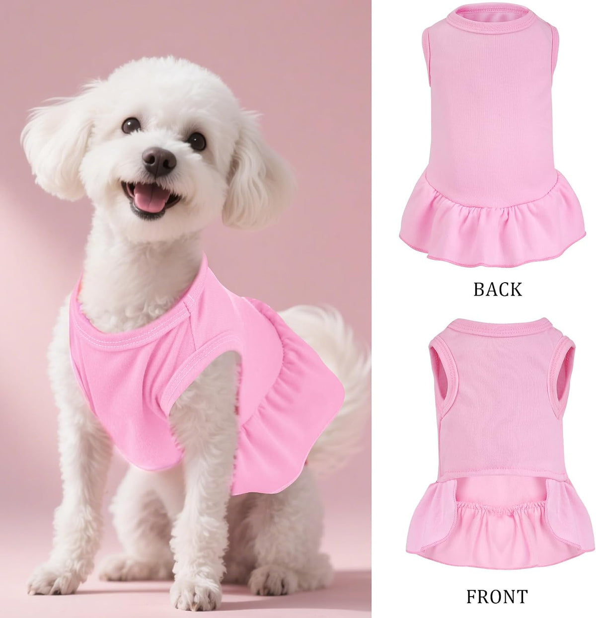 Choyaxo small dog sleeveless puppy girl clothes displayed on a flat surface