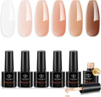 Modelones builder nail gel front view showing 6 color bottles