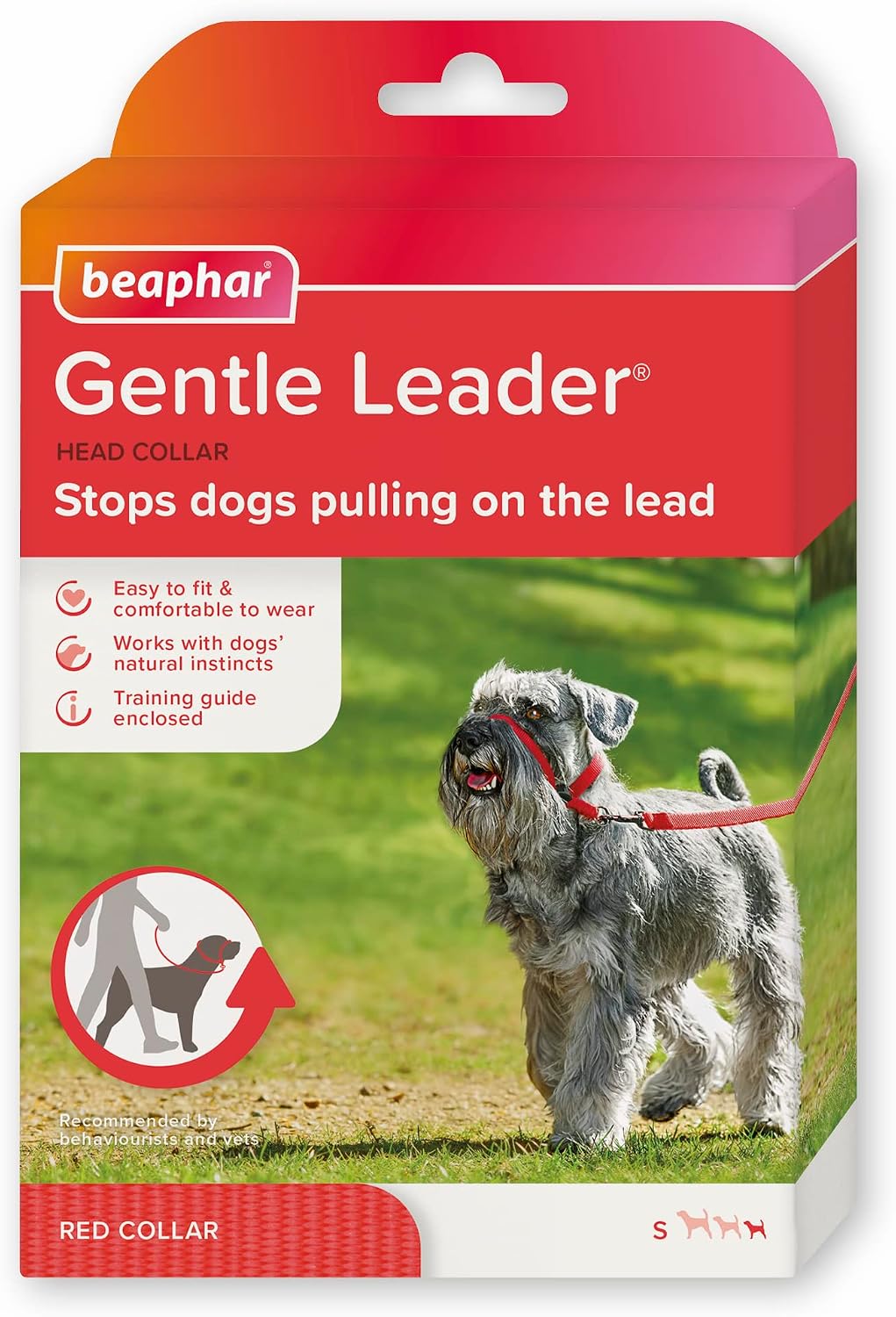 Beaphar Gentle Leader head collar being attached to a training lead