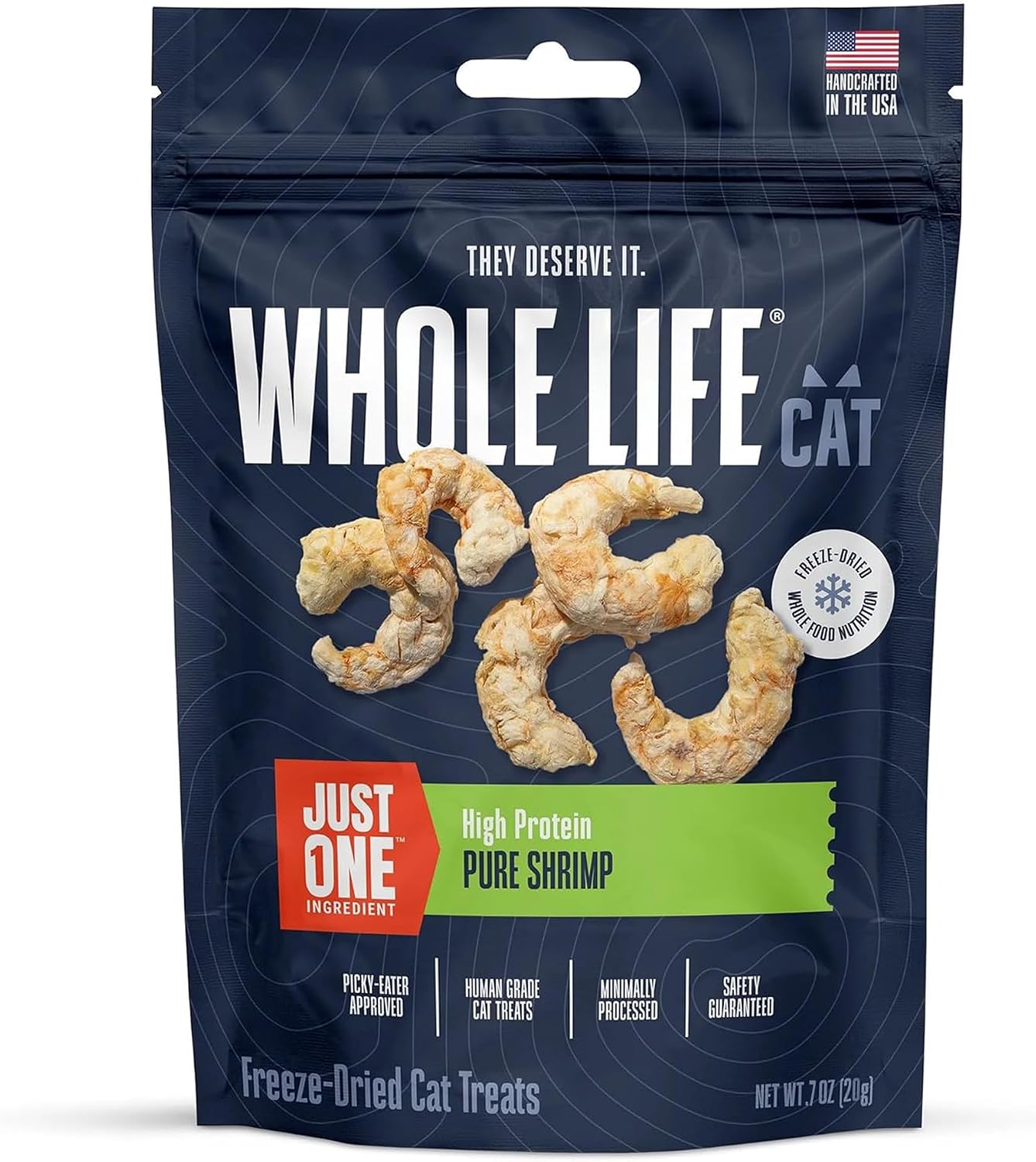 Whole Life Cat Just One Salmon Freeze Dried Cat Treats - Human Grade High Protein Food, Healthy Training Snacks, Freeze Dried Salmon Food Toppers, USA Made Natural Treats - 7.5 oz (Pack of 1) - Image 15
