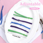 Close up of the soft elastic breakaway whelping cords showing the safe stretchable nylon material texture.