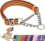 Martingale Dog Collar with Soft Padded - Reflective Choke Chain Collar, Heavy Duty Dual D-Rings no Pull Dog colla for Large/Medium/XL,XXL Dogs - Comfort Training Collar(Black M) - Image 14