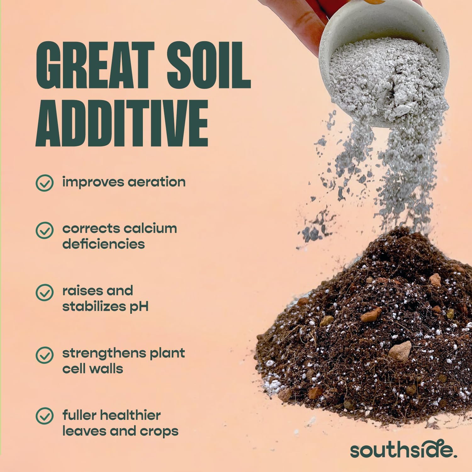 Natural organic calcium powder by Southside Plants for reptile dusting and bird health