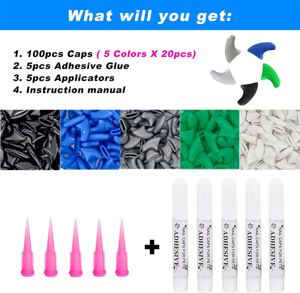THE DDS STORE VICTHY safe pet claw wraps kit overview featuring all accessories for boy cats