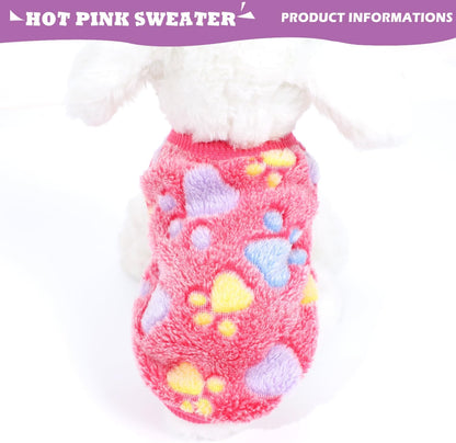 Miniature dog sweater neckline and stitching detail close up