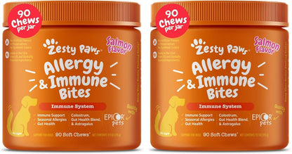 Zesty Paws Allergy Immune Bites - Dog Allergy Chews, Dog Probiotics for Itchy Skin and Ears, Lamb, 90ct - Image 14