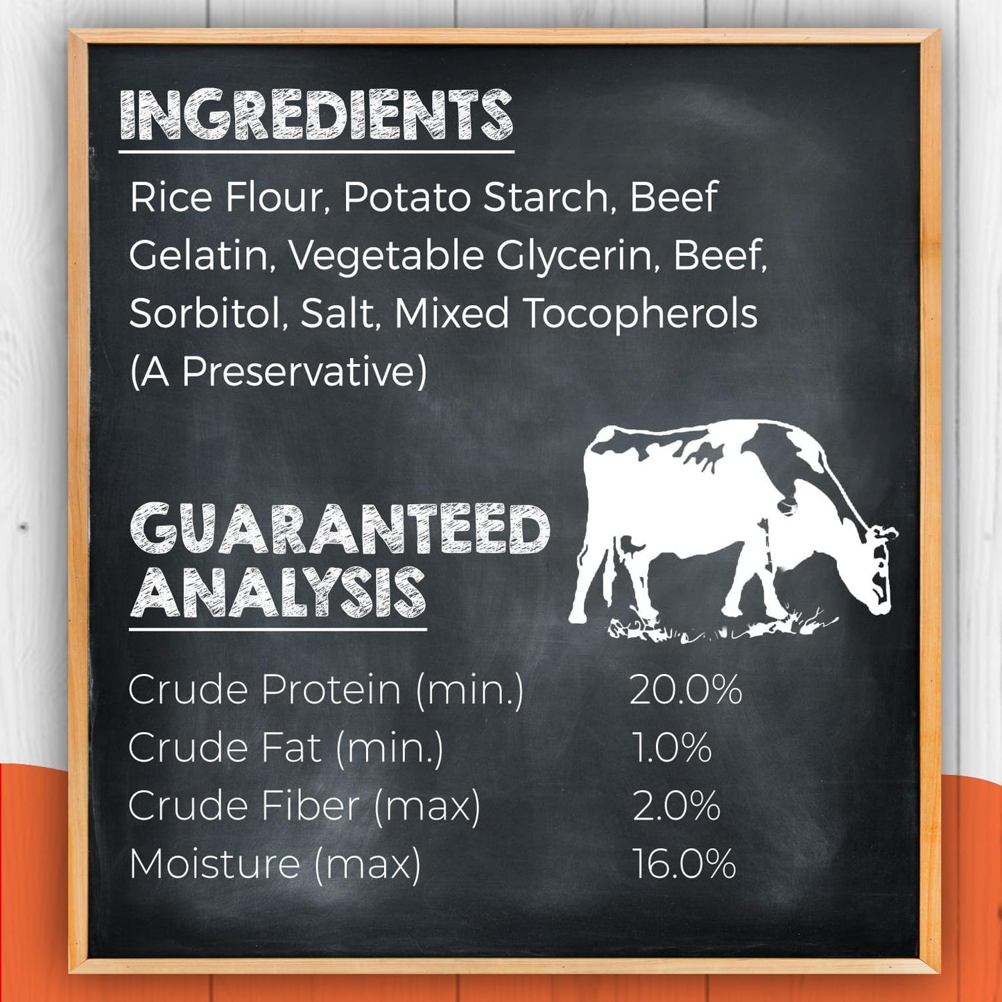 Canine Naturals 40 pack beef sticks packaging details