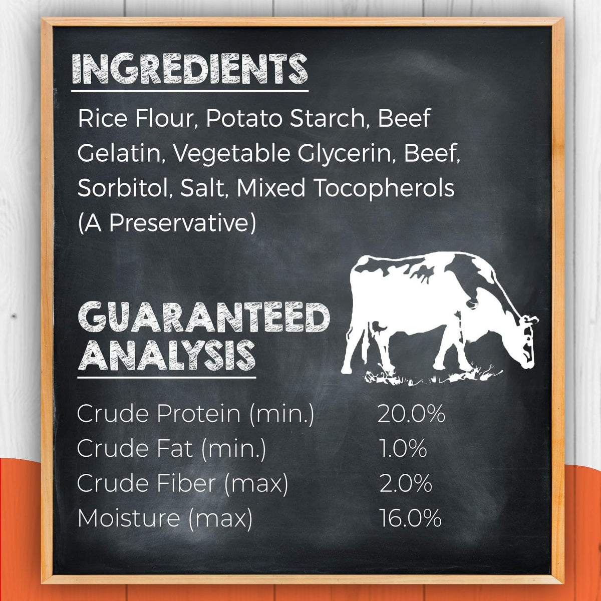 Canine Naturals 40 pack beef sticks packaging details
