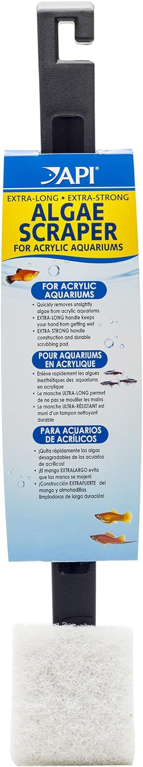 Scratch free algae scrubber for acrylic fish tanks