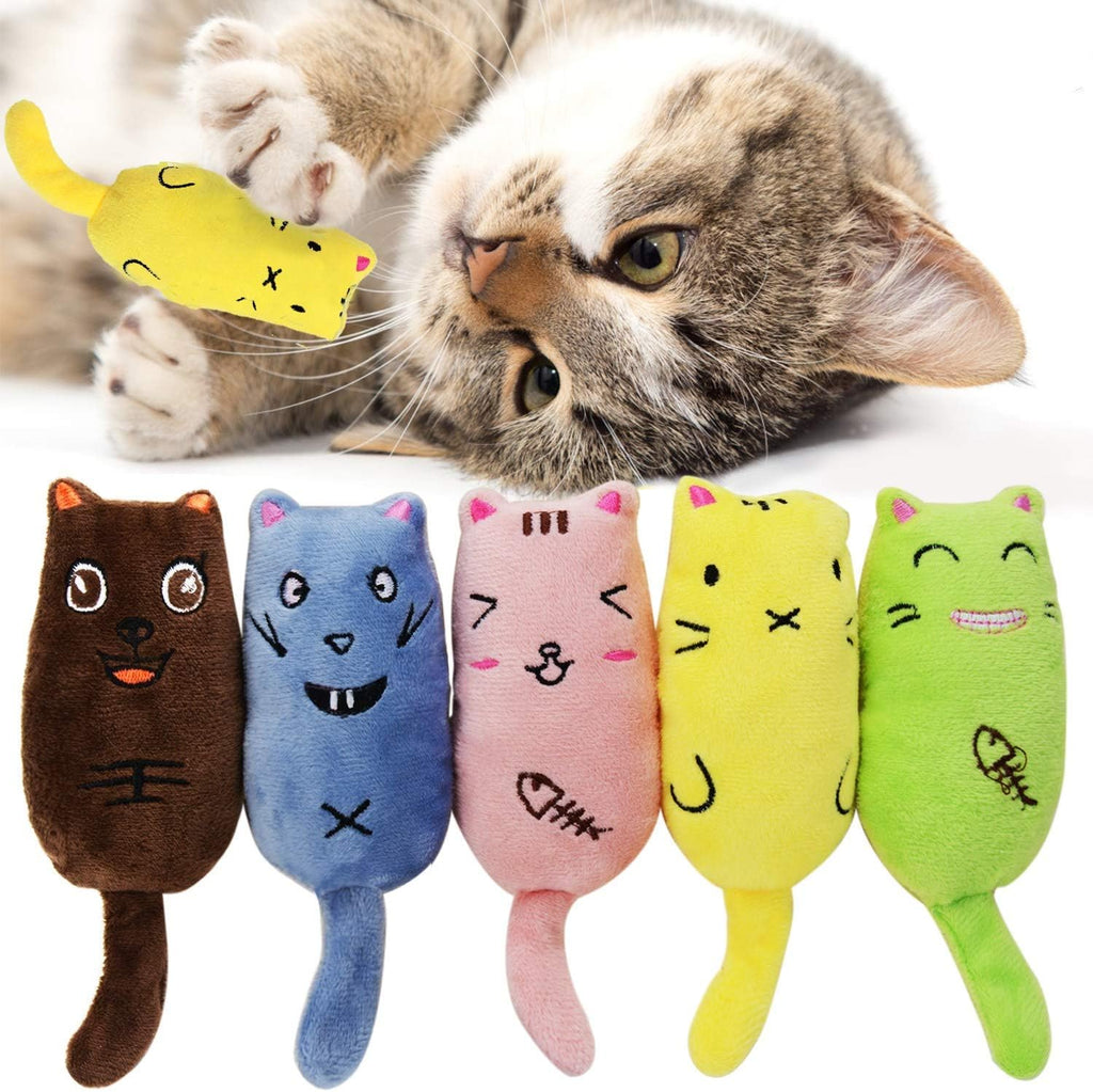 Packaging layout of Legendog 5 pieces cat chew toy set.