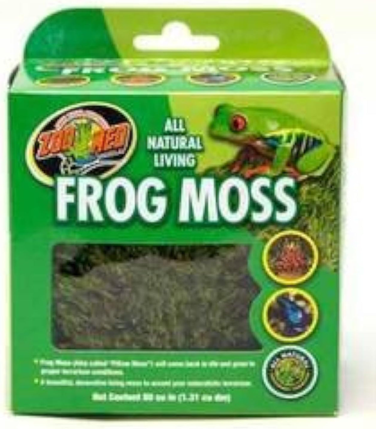 Zoo Med living pillow moss substrate close up