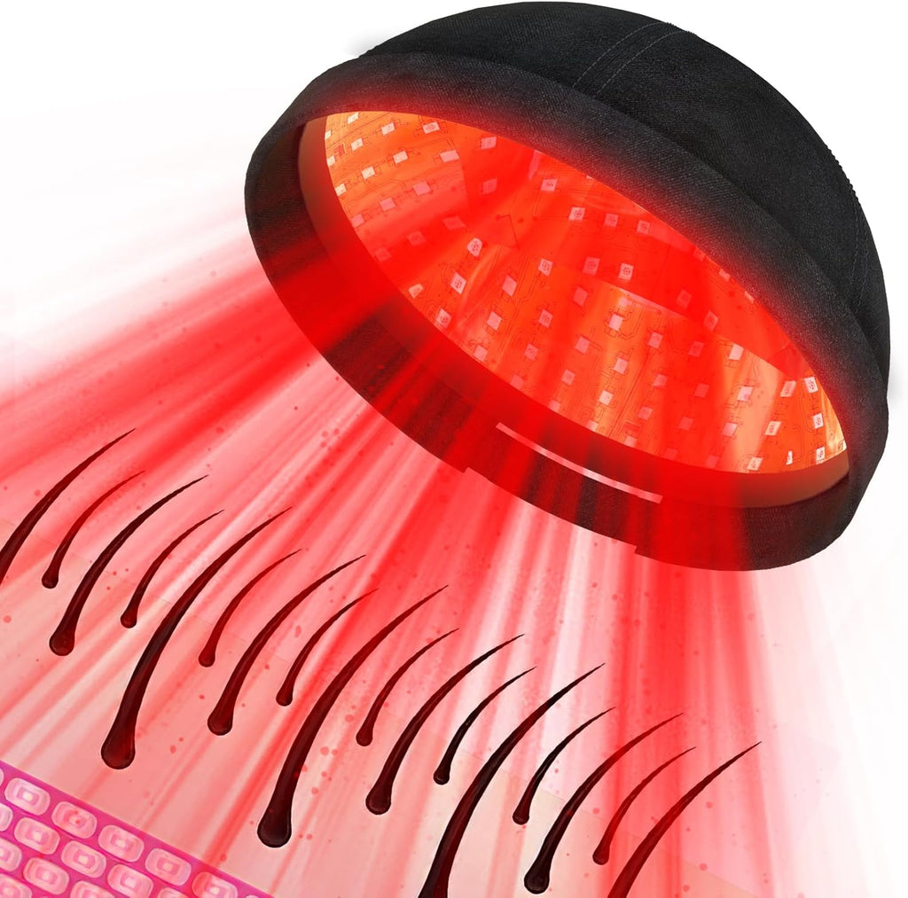 Pupca laser hair growth cap front view medical grade device