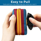 Handheld view of the compact canvas dog training treat bag