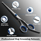 Curved dog grooming shears for precise contouring