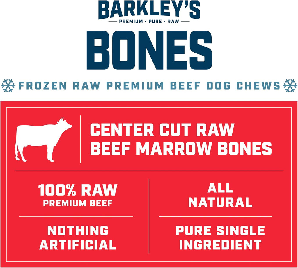 Close up of Barkley's center cut beef marrow bone