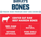 Close up of Barkley's center cut beef marrow bone