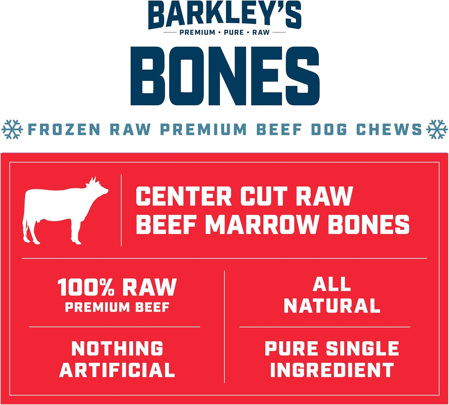 Close up of Barkley's center cut beef marrow bone