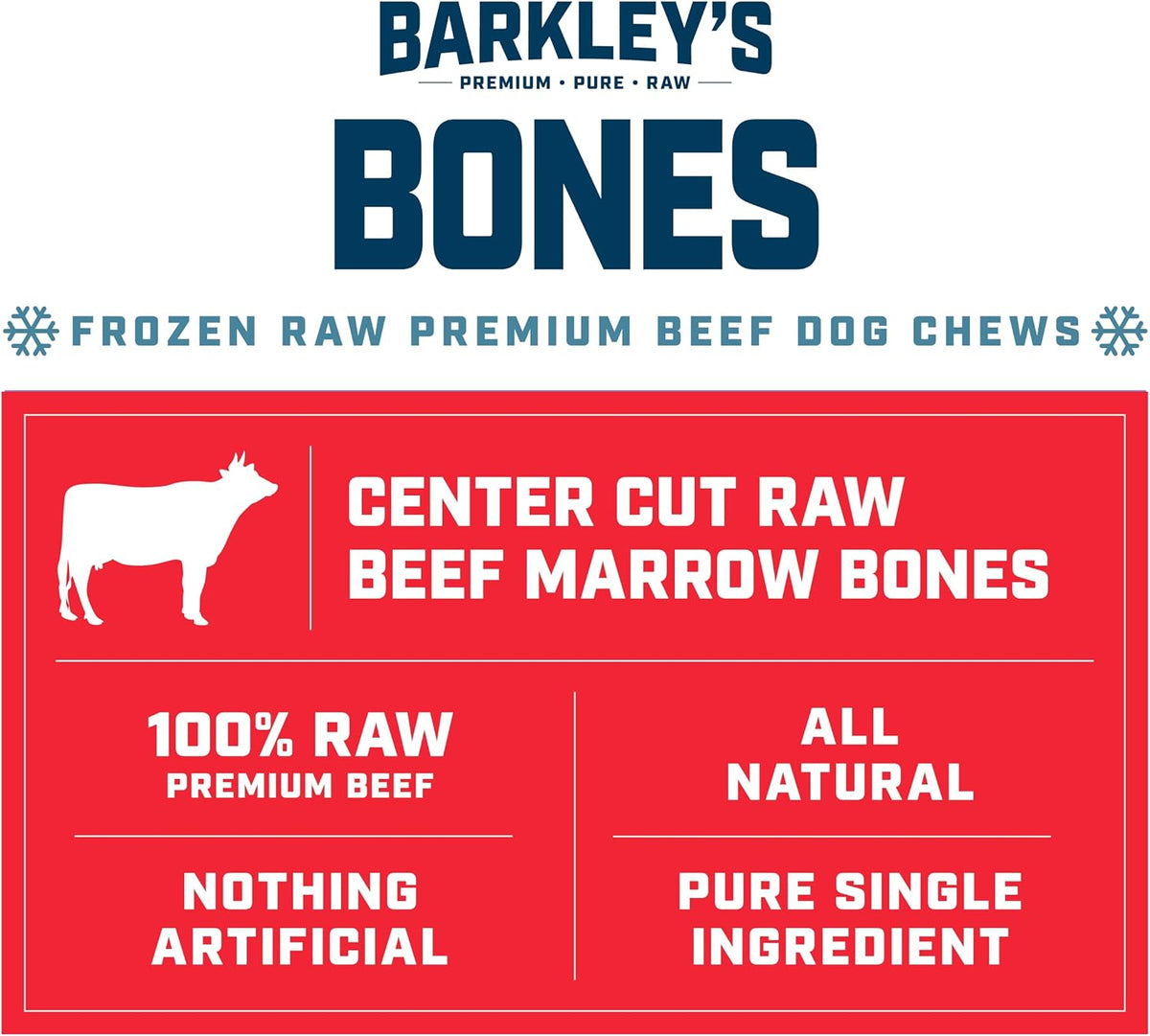 Close up of Barkley's center cut beef marrow bone