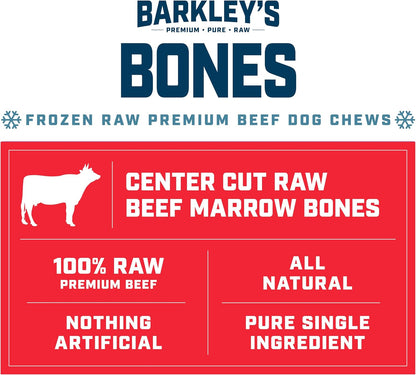 Close up of Barkley's center cut beef marrow bone