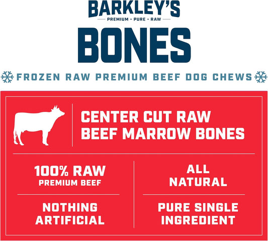 Close up of Barkley's center cut beef marrow bone