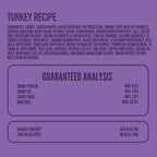 Strongheart wet dog food Turkey Recipe ingredients label