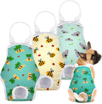 Jollywoods 3 Pack Washable Female Dog Diaper Onesie Sanitary Pantie with Adjustable Suspender, Reusable Fixed Doggie Diapers, Super Absorbent Leakproof for Small Medium Large Dog in Heat Cycle M - Image 11