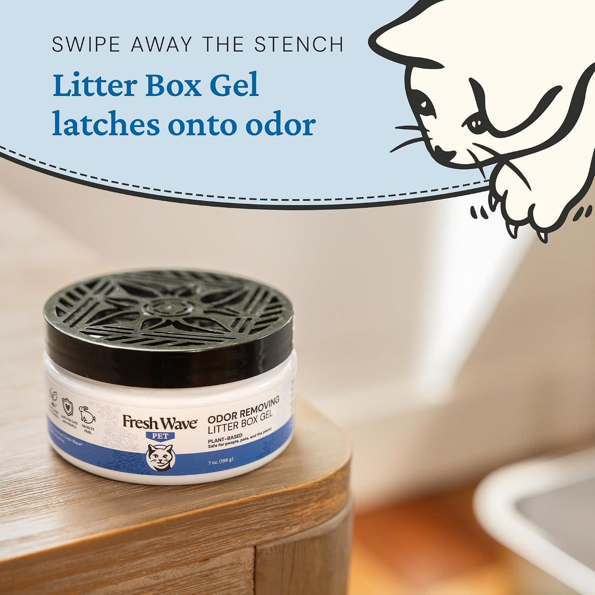 Safer pet odor absorber gel for continuous home freshness.